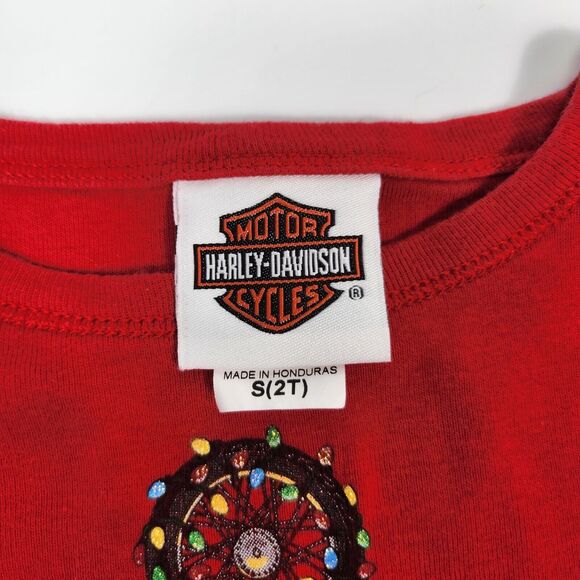 Kids Harley Davidson Christmas Motorcycle Biker Core Mob Wife Punk Holiday Event - Picture 3 of 8